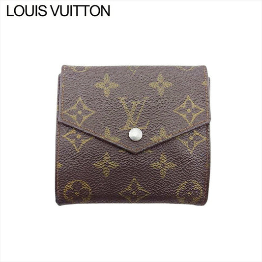 Louis Vuitton Bifold M61660 Portonebier Brown Beige Gold Wallet Case F1905