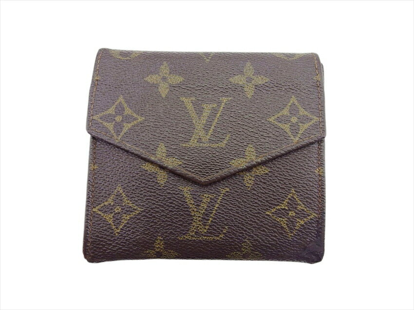 Louis Vuitton Bifold M61660 Portonebier Brown Beige Gold Wallet Case F1905