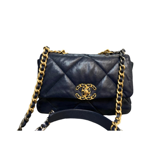 Chanel 19 Large MHW Handbag Leather Quilted Crossbody Bag