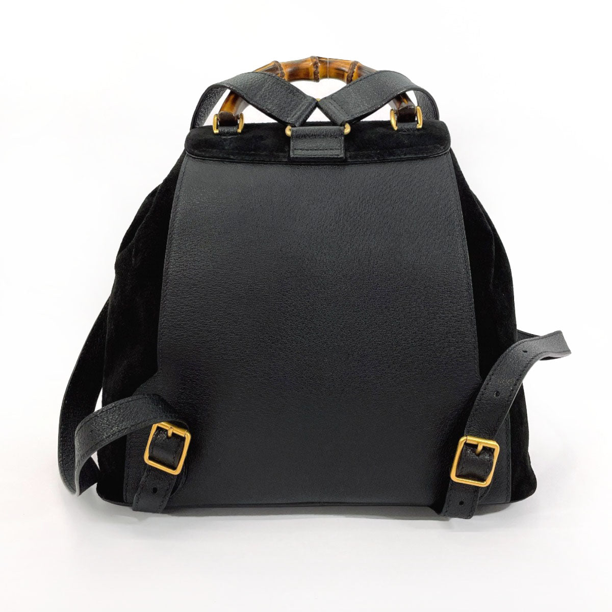 Gucci Backpack 003ã» , Bamboo Leather Suede Black