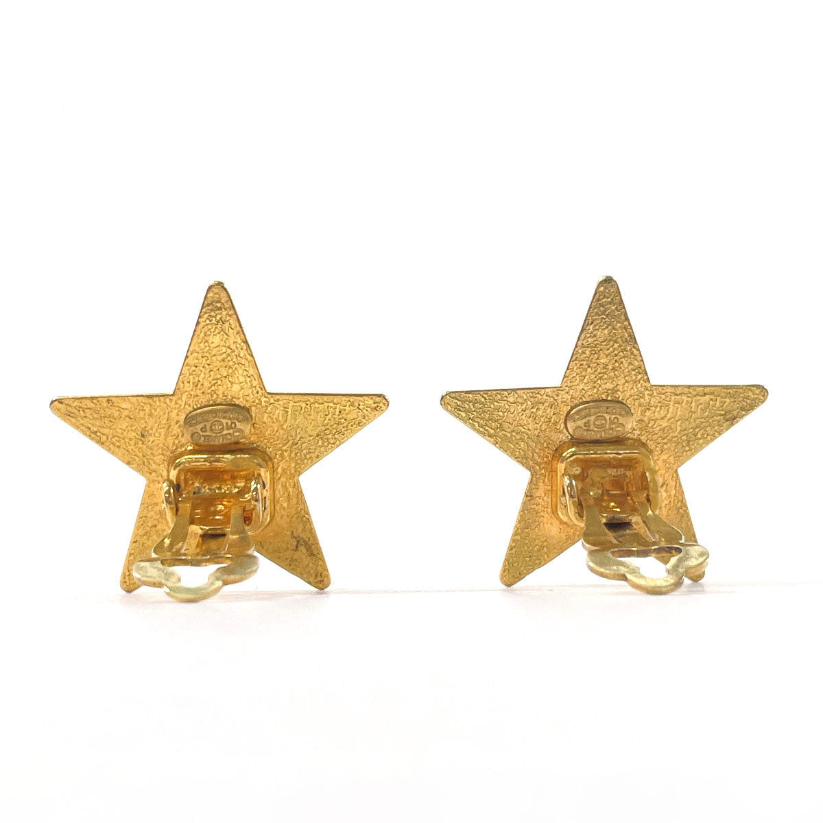 Chanel Star Coco Mark Earrings Gold Jewelry
