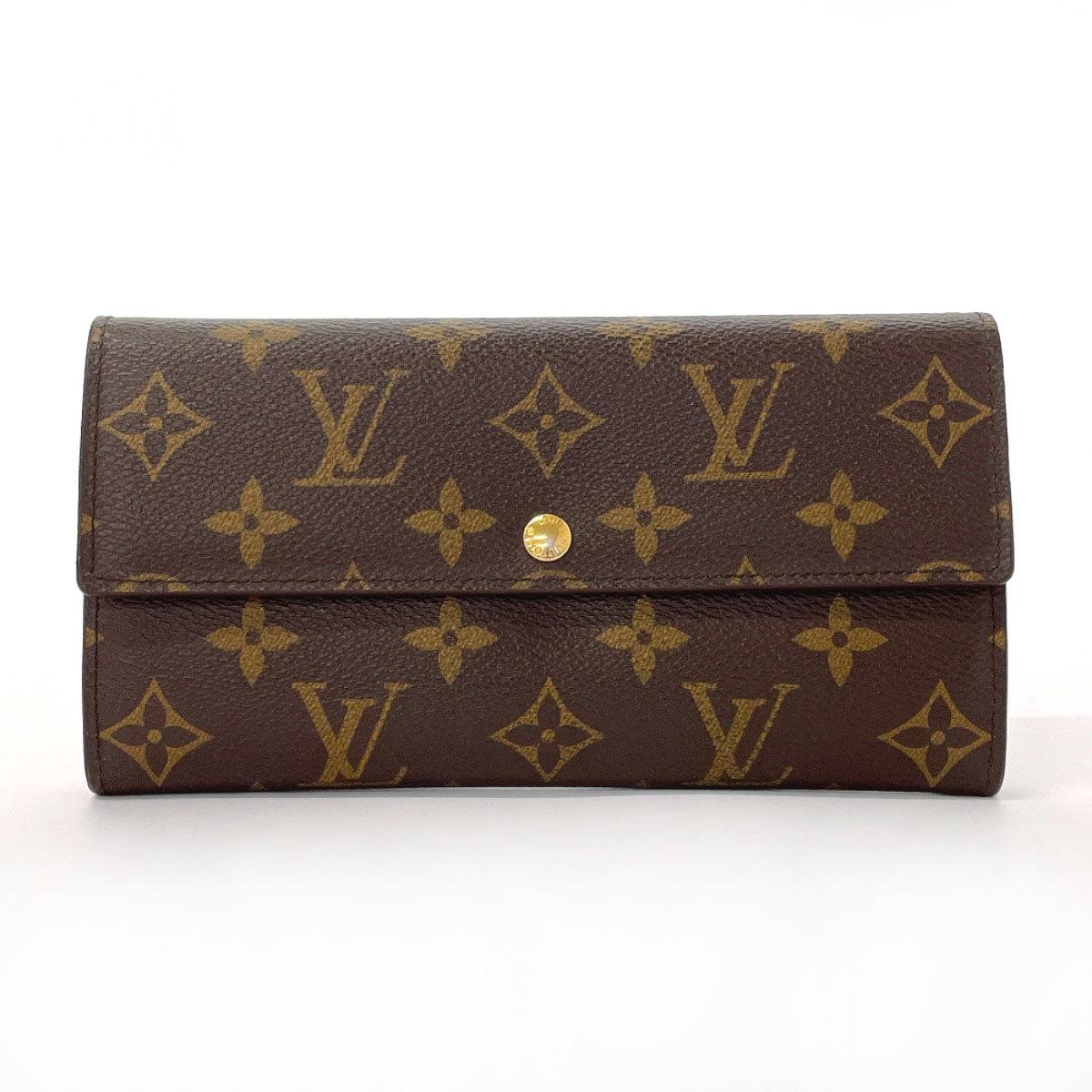 Louis Vuitton Long Purse M61734 Portefeuille Sarah Monogram Canvas Brown Wallet Case