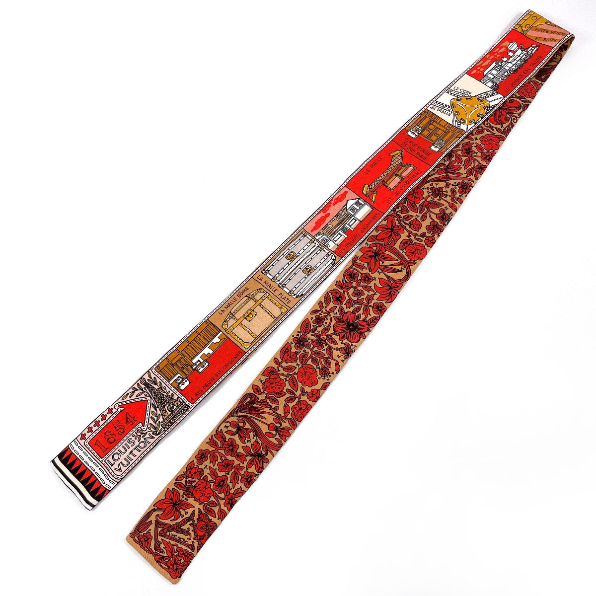 Louis Vuitton scarf M70856 silk Bandeau BB Red