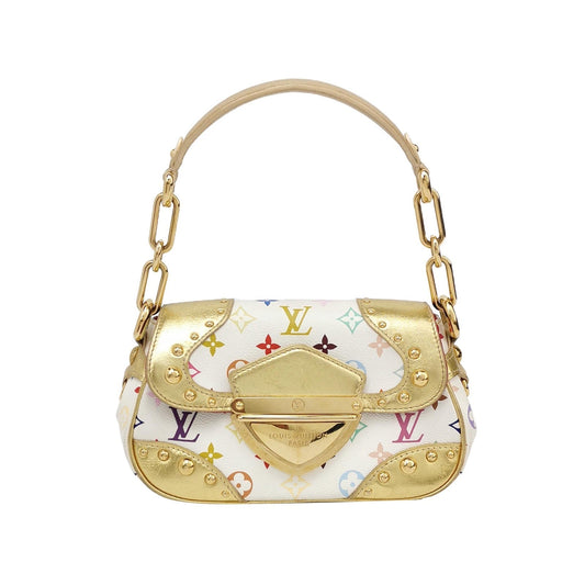 Louis Vuitton x Takashi Murakami Marilyn Leather White Gold Multicolor Handbag