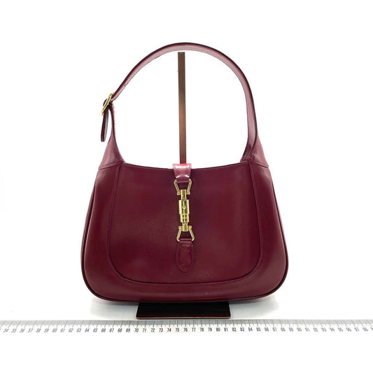 Gucci Jackie Adjustable Strap Leather Red Small Travel Bag