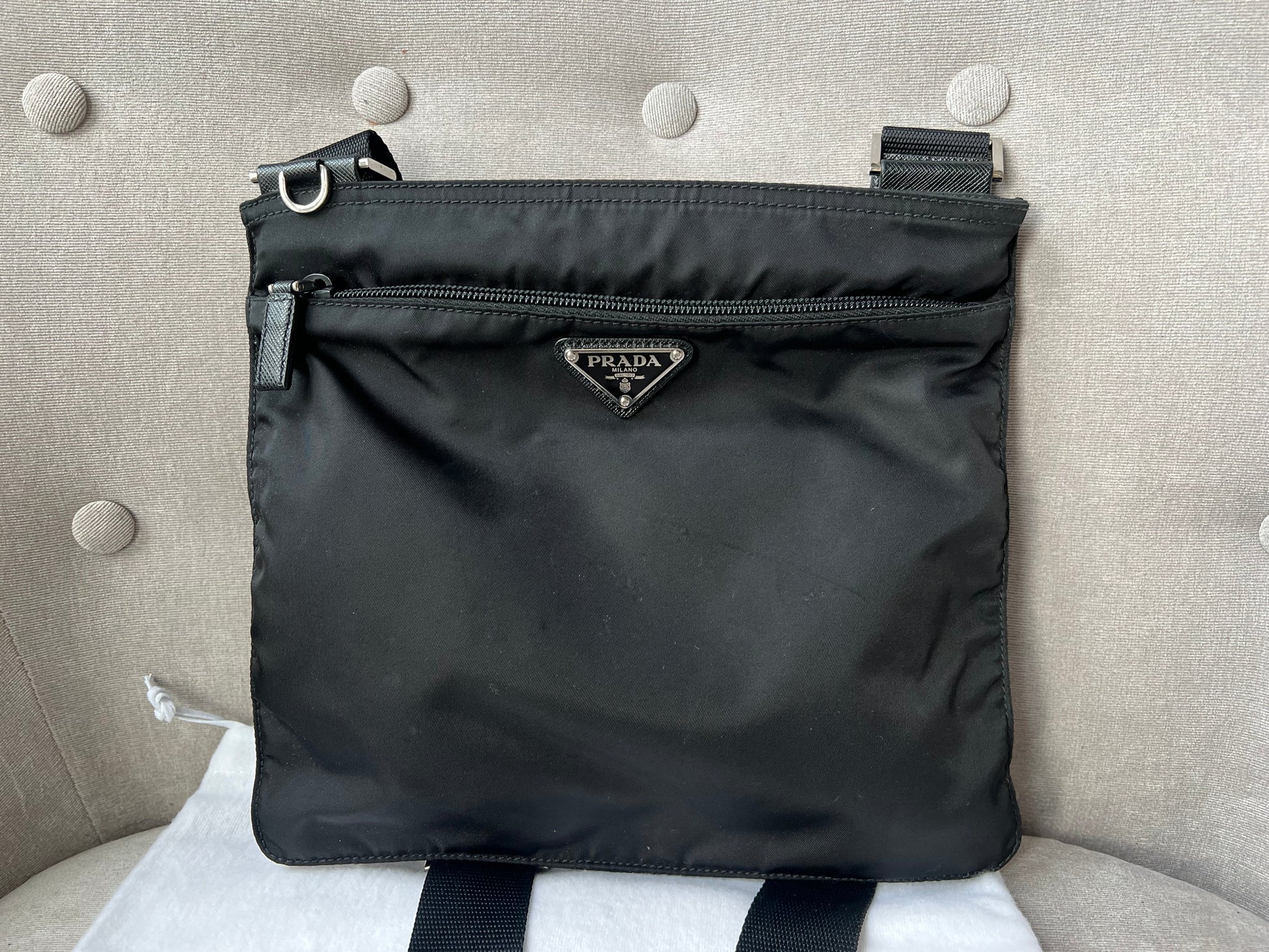 Prada Prada Nylon Black Messenger Bag