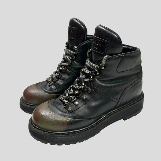 Prada Shoe Milano Combat Boots - UK4.5 5 Leather Shoes