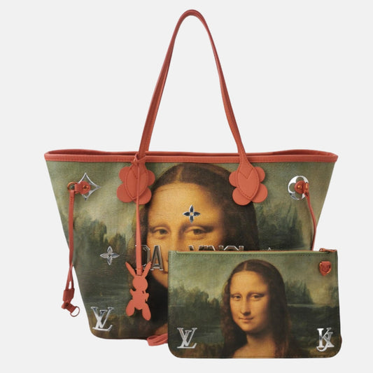 Louis Vuitton x Jeff Koons Monalisa Masters Neverfull MM Tote Bag