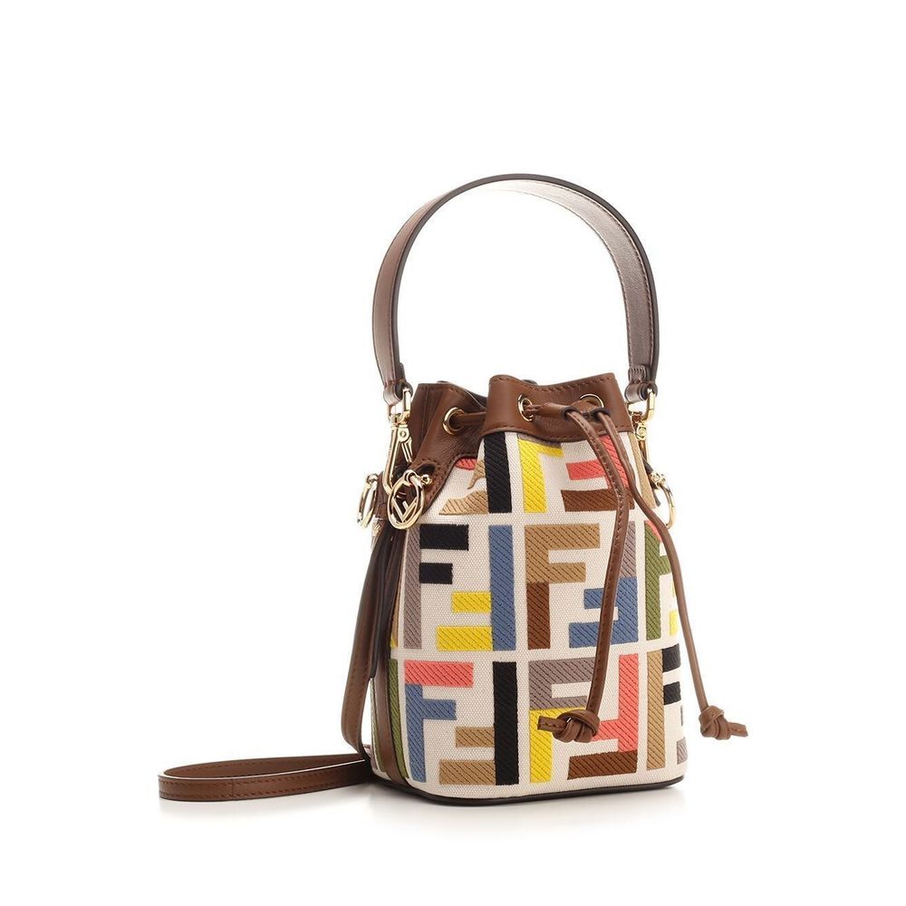 Fendi Ff Mon Trã Sor Bag Mini Bucket Bucket Bag