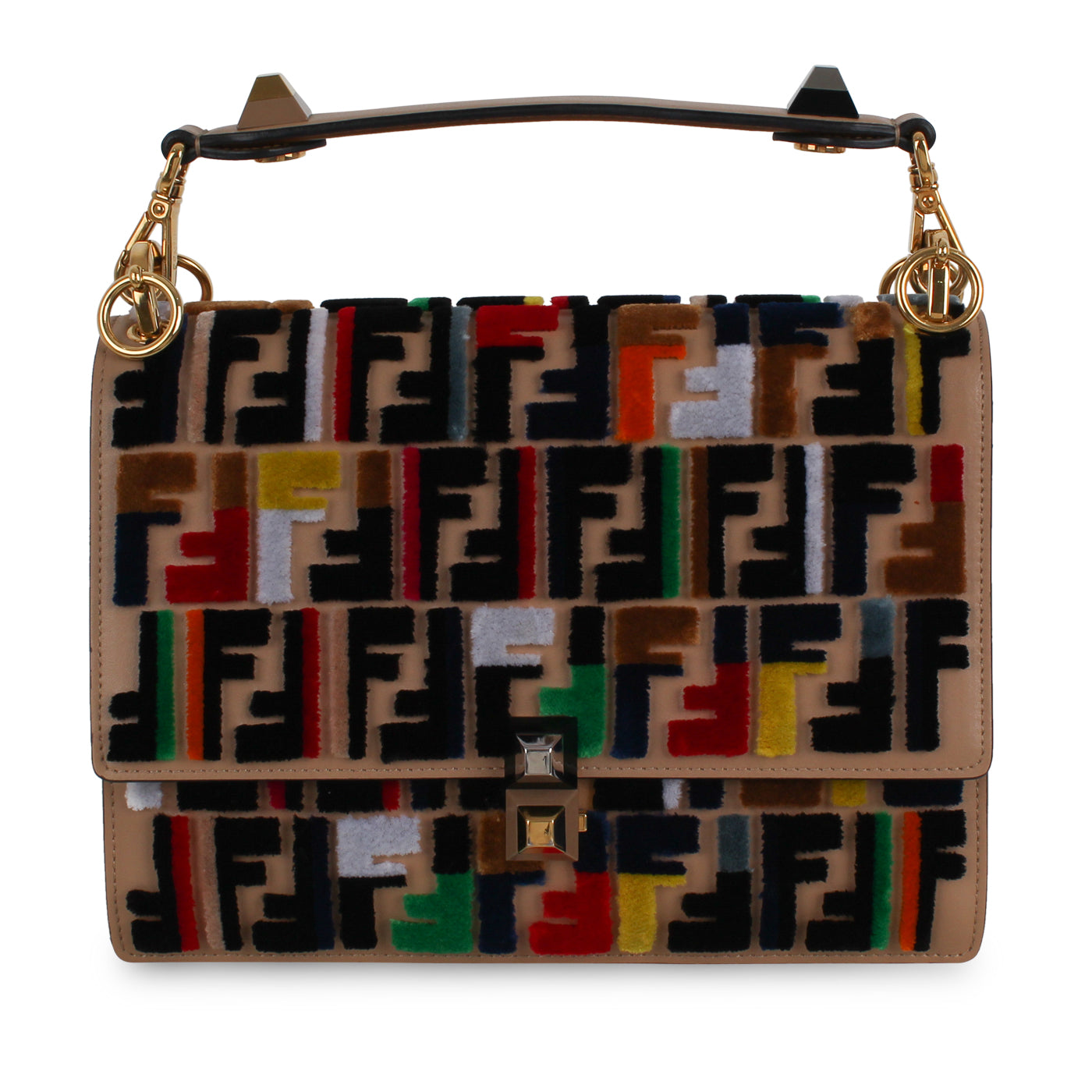 Fendi Kan Velvet Crossbody Crossbody Bag