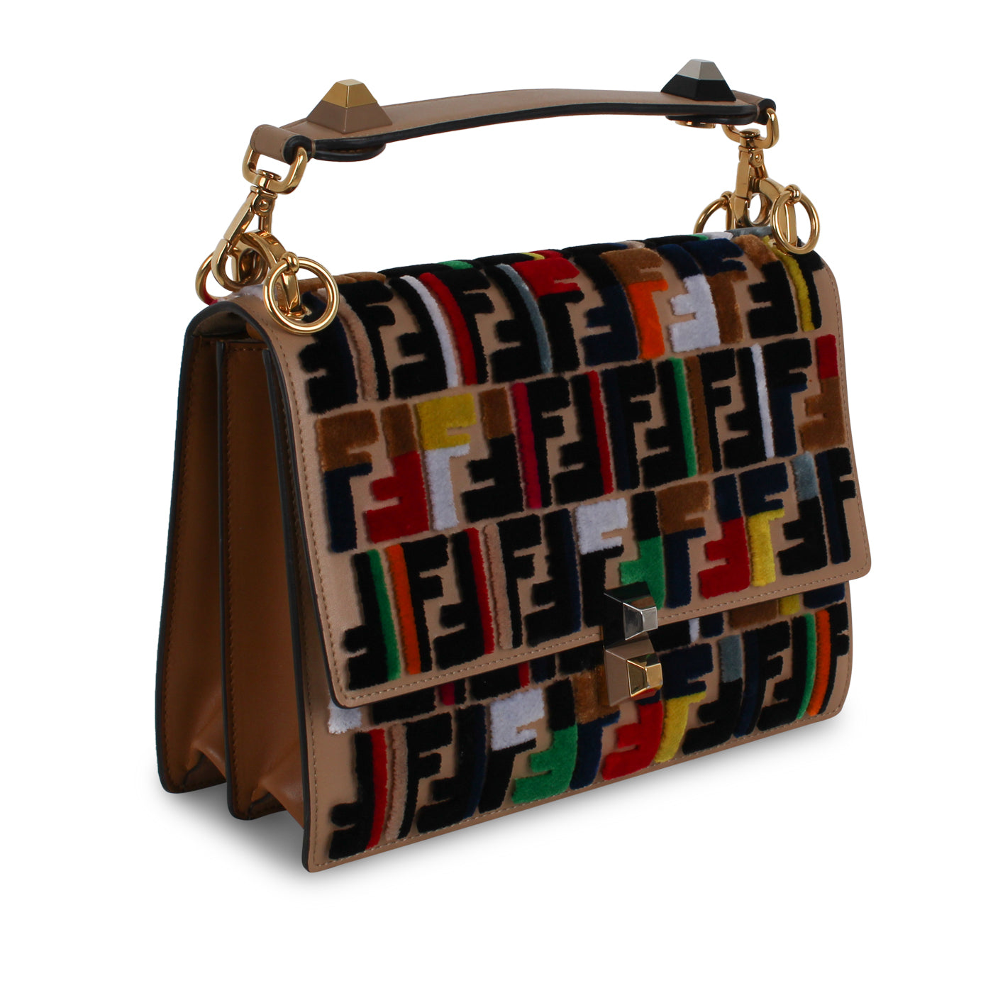 Fendi Kan Velvet Crossbody Crossbody Bag