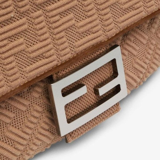 Fendi Midi Knit Ff Bag Medium Chain Travel Bag