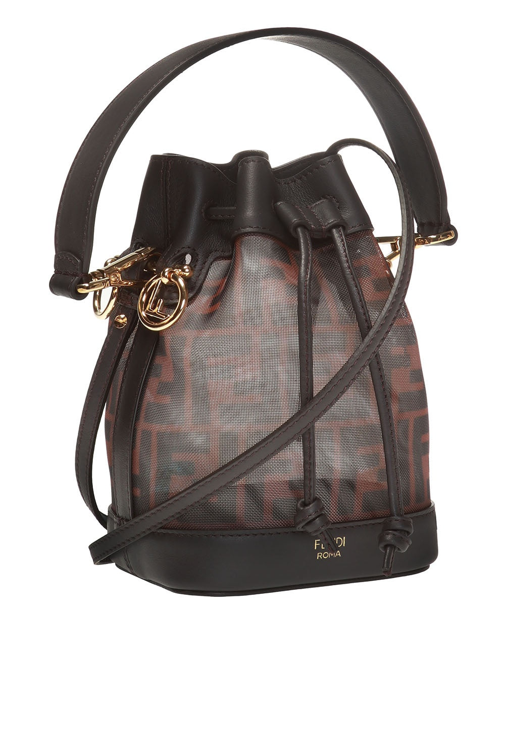 Fendi Ff Grace Mon Tresor Bag Vitello Mini Bucket Bucket Bag