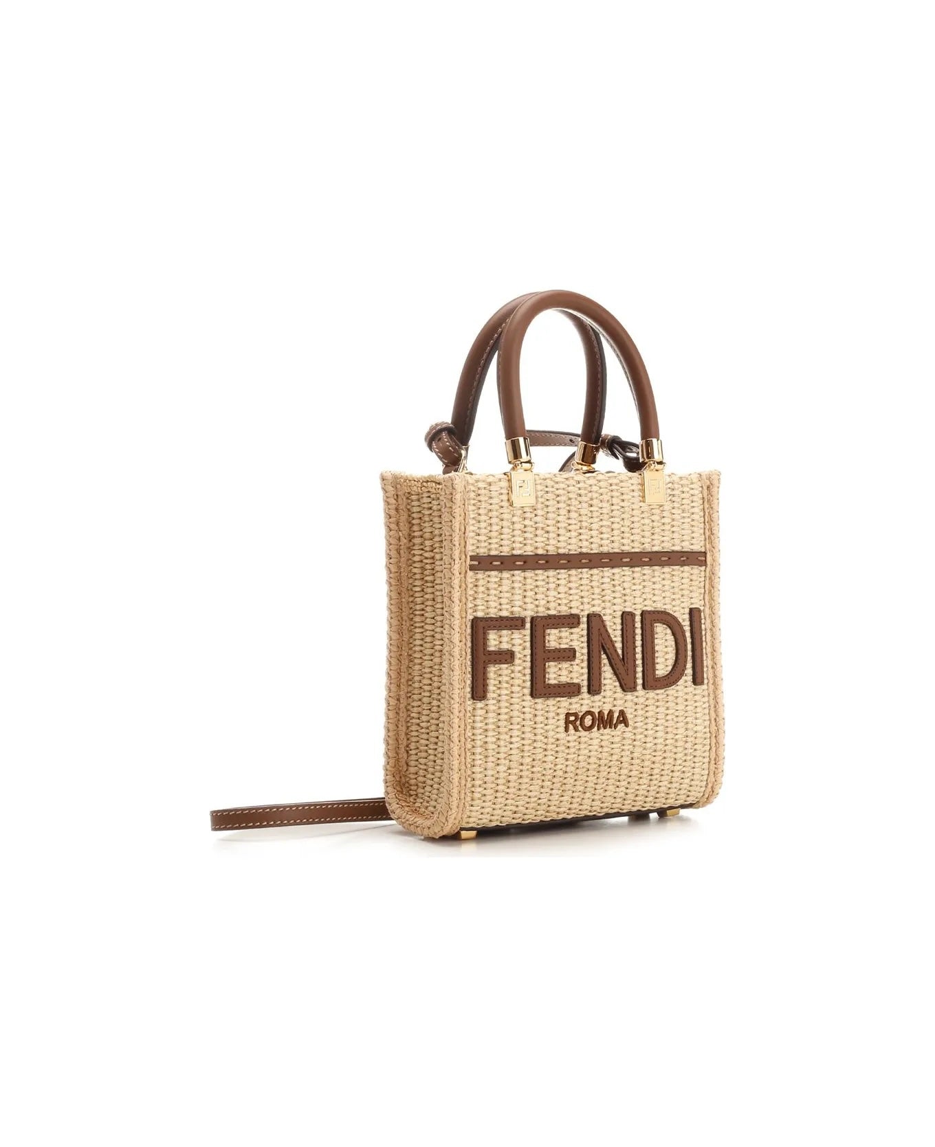 Fendi Tote Bag Raffia Mini