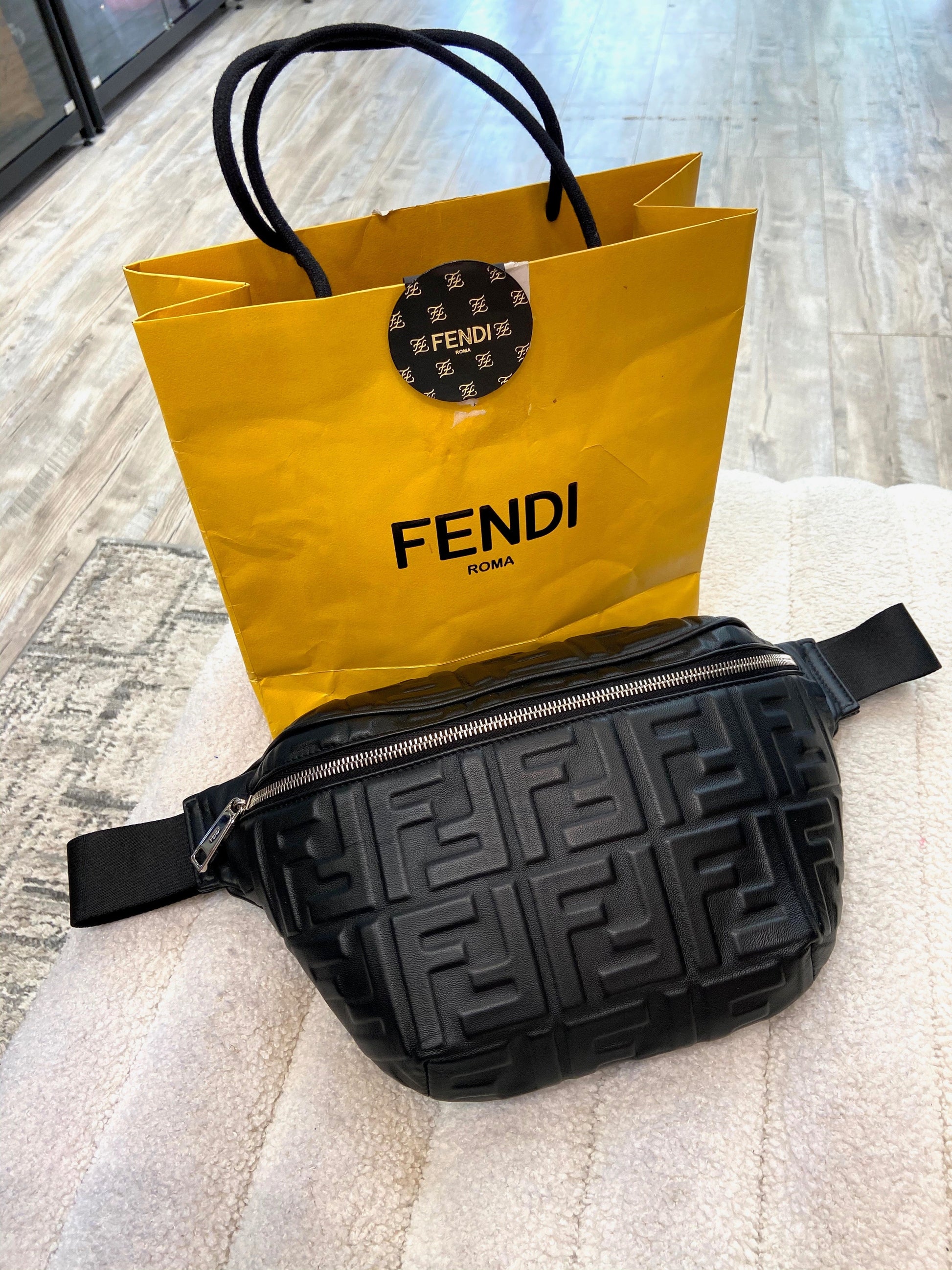 Fendi Ff Nappa Belt Bag Leather