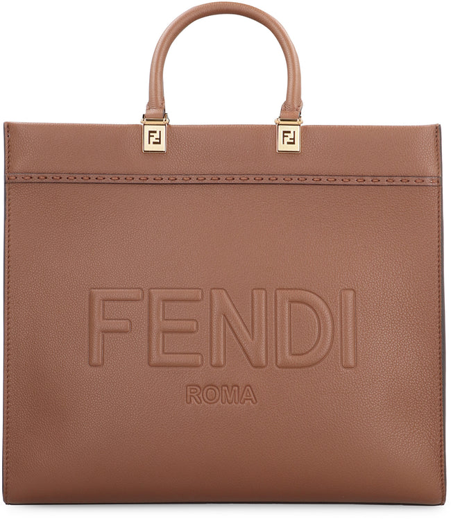 Fendi Shopper Tote Bag Leather Medium