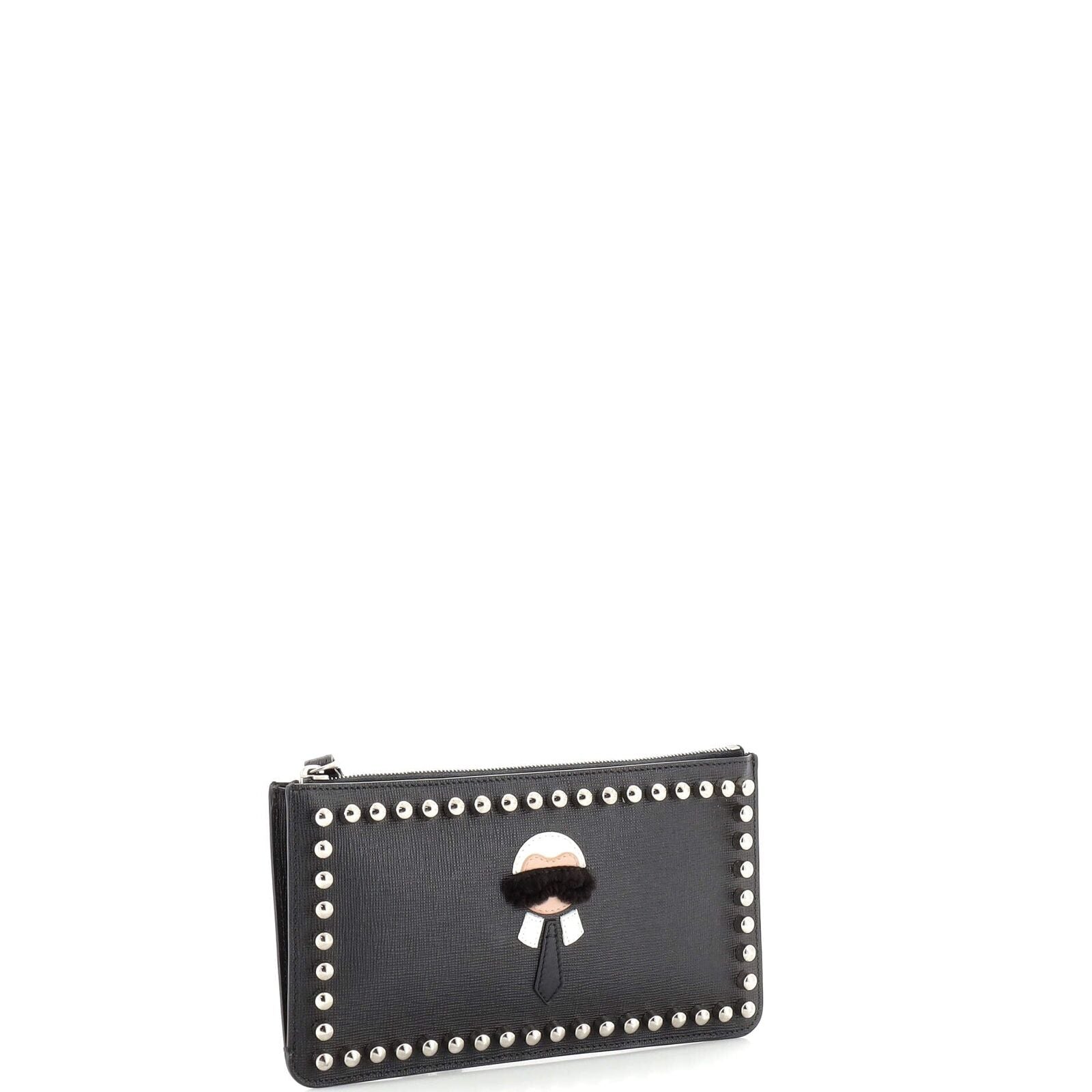 Fendi Karlito Clutch Bag Leather