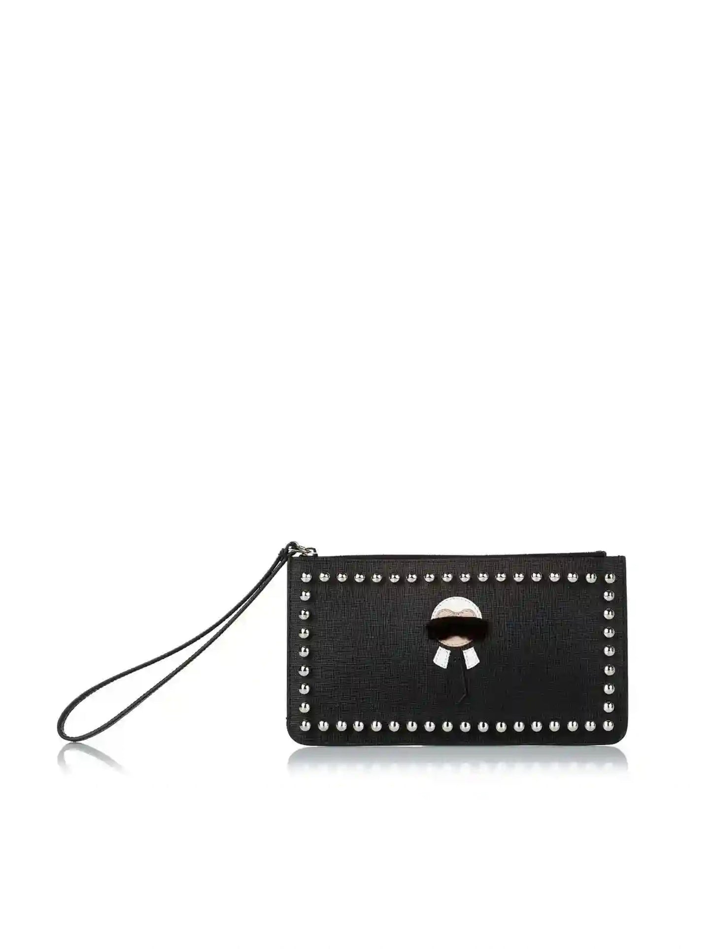 Fendi Karlito Clutch Bag Leather
