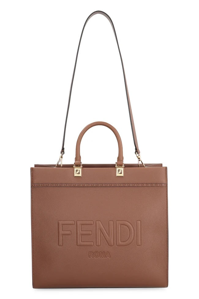 Fendi Shopper Tote Bag Leather Medium
