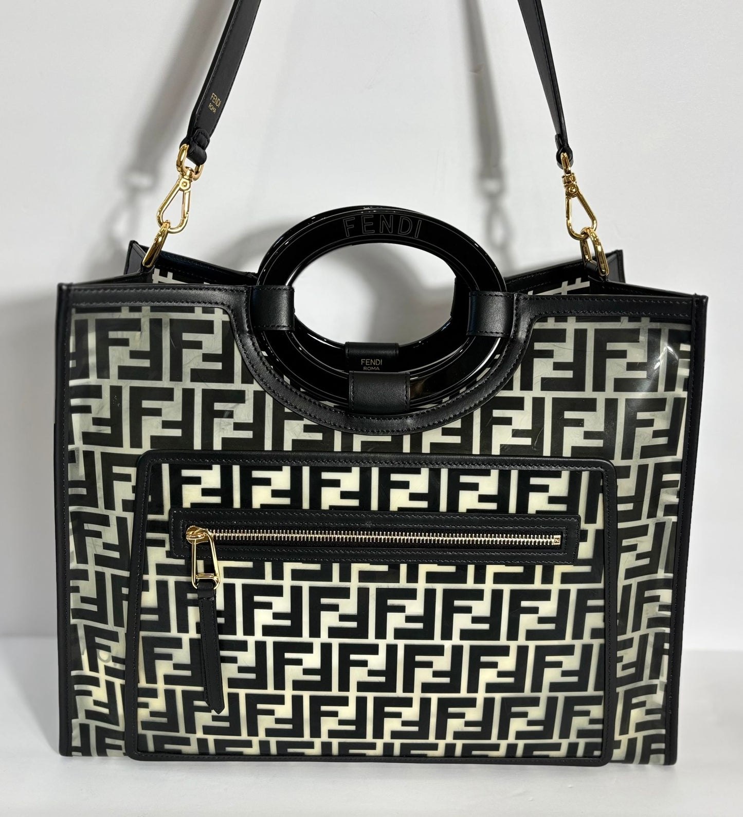 Fendi Pvc Runway Tote Large Tote Bag