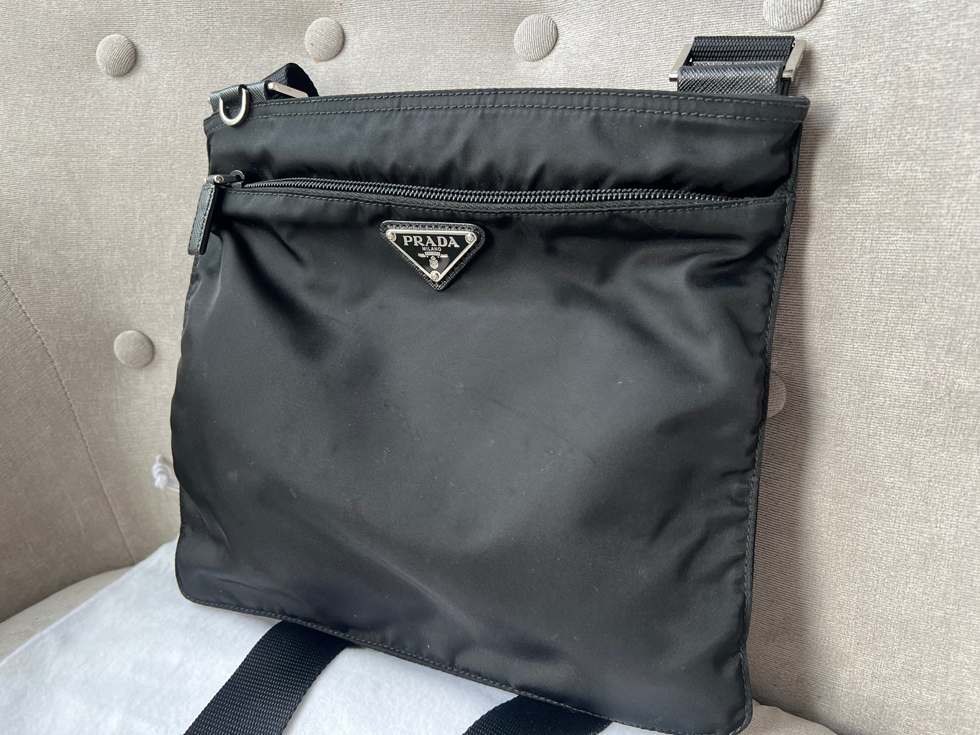 Prada Prada Nylon Black Messenger Bag