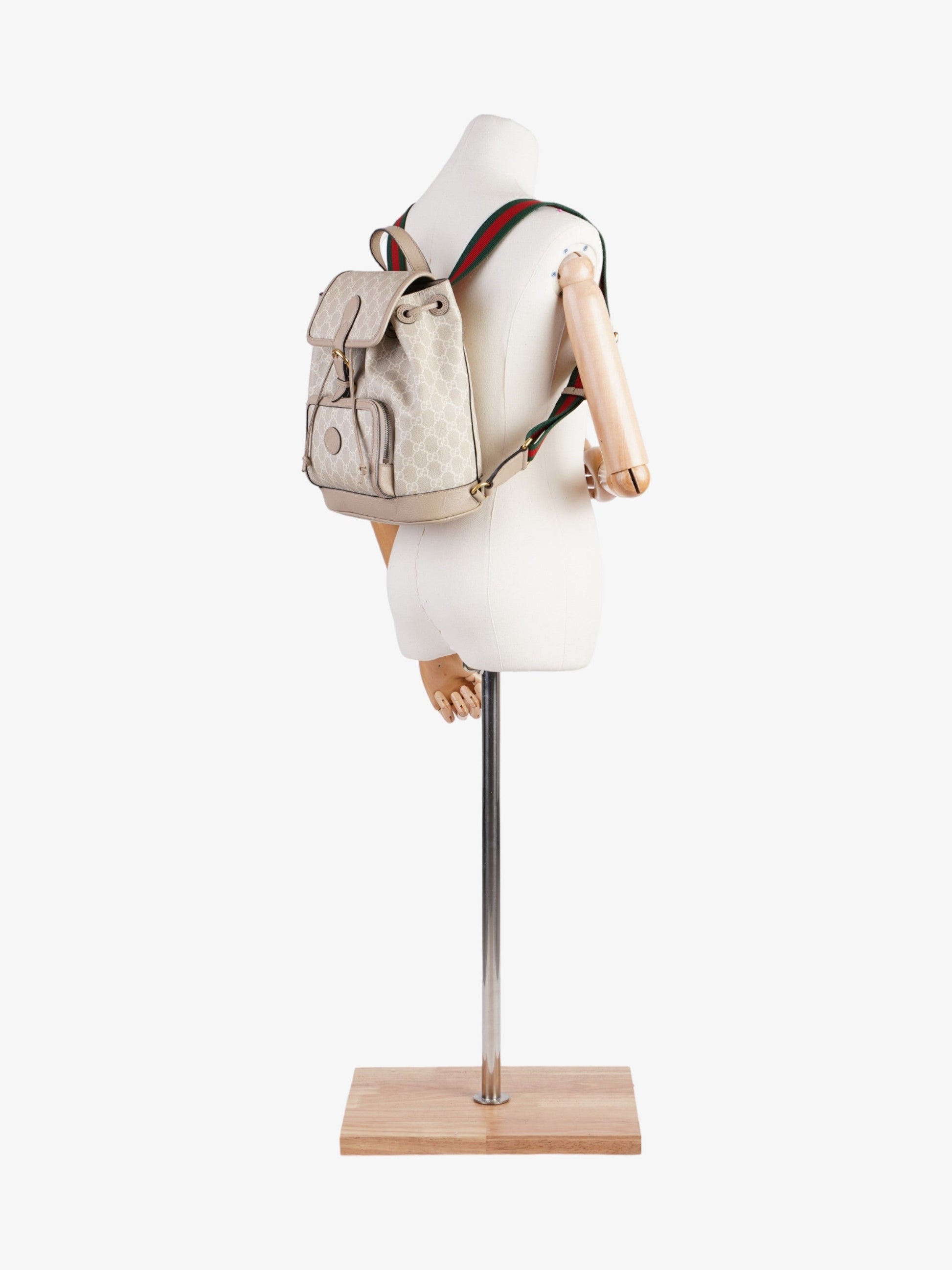 Gucci Interlocking Backpack And Supreme Coated Small Canvas White