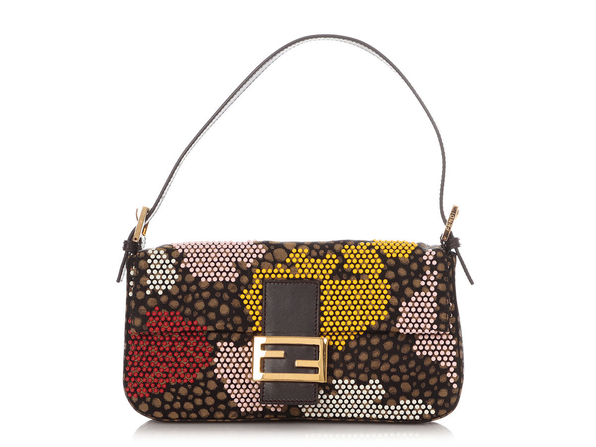 Fendi Dots Baguette Shoulder Bag Multicolor
