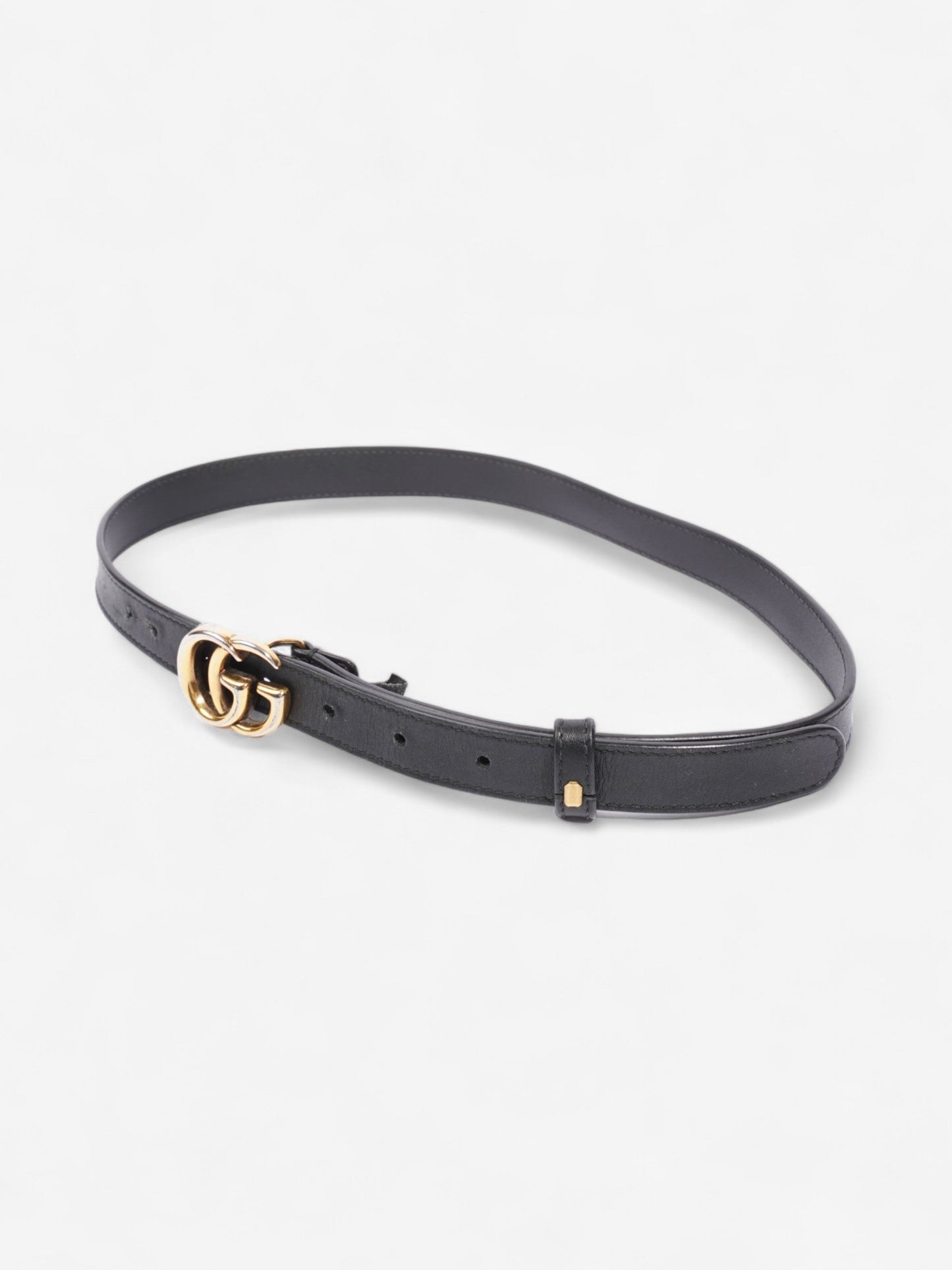 Gucci Marmont Thin Belt Handbag Leather Black Accessory 70Cm 28