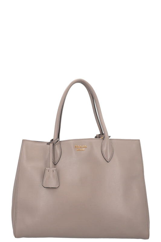 Prada Tote Bag Bibliotheque City Bag Grey Gray Large