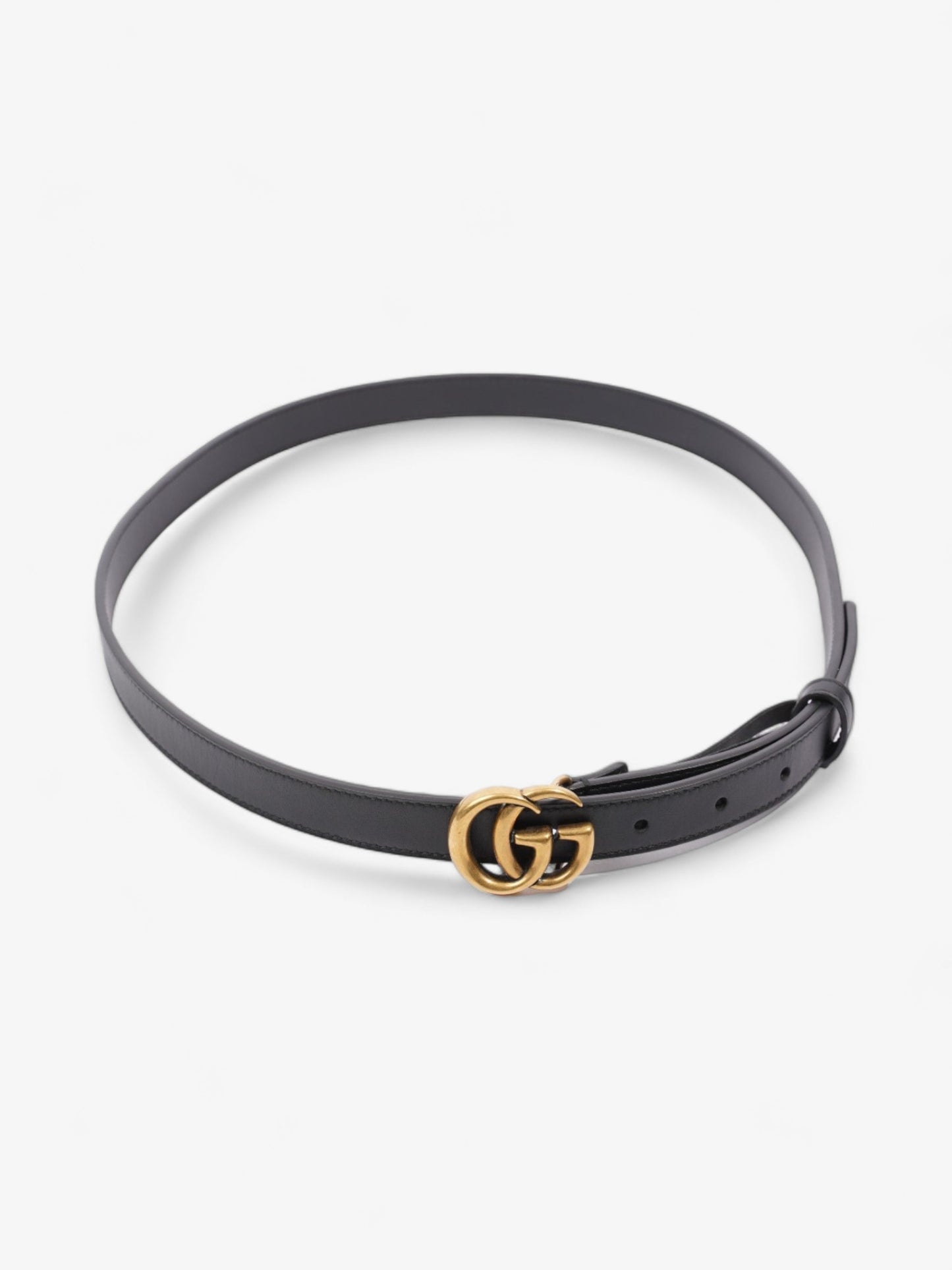 Gucci Marmont Thin Belt Handbag Leather Black Accessory 95Cm 38
