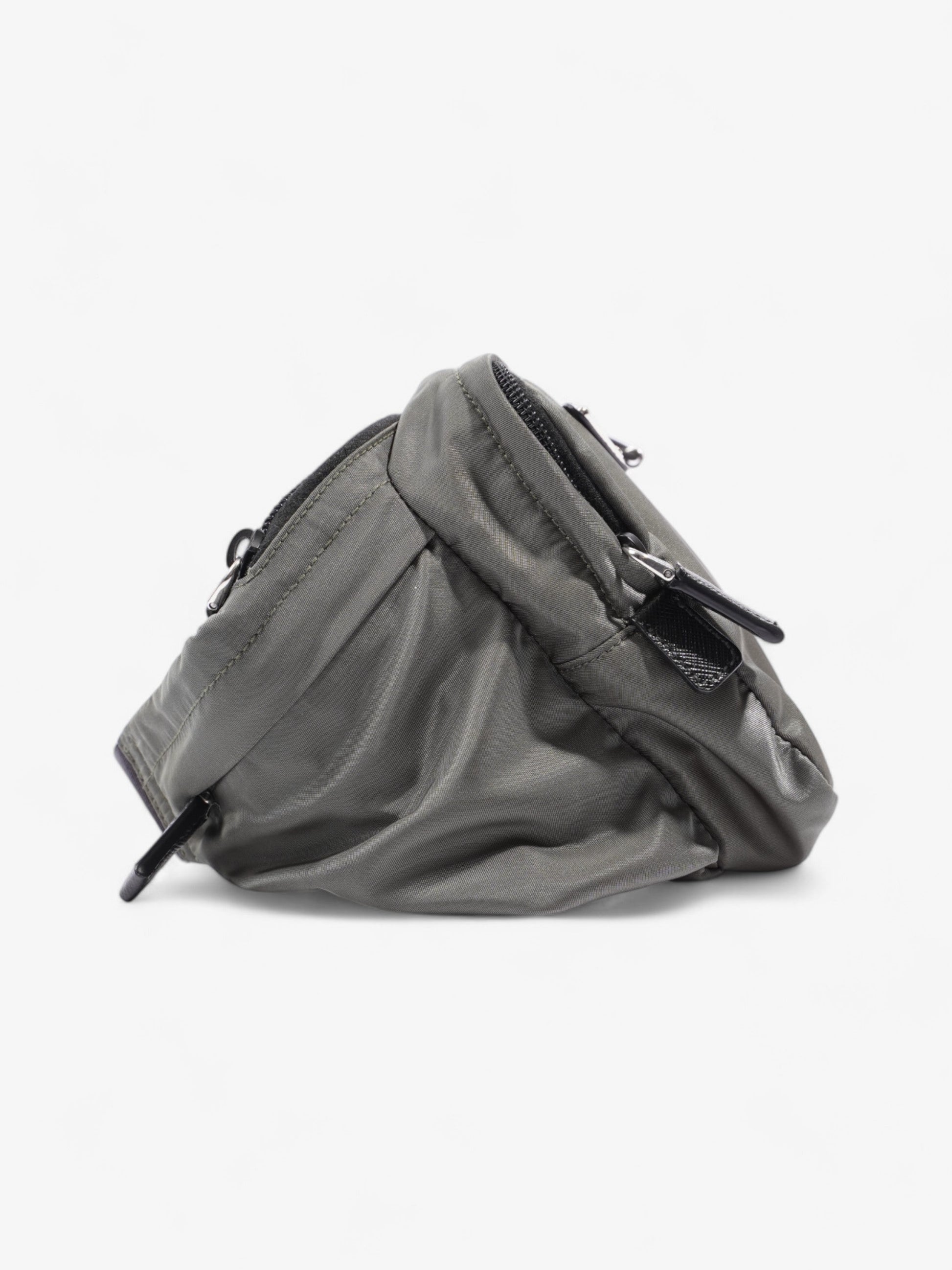 Prada Belt Bag Re Nylon Black Green
