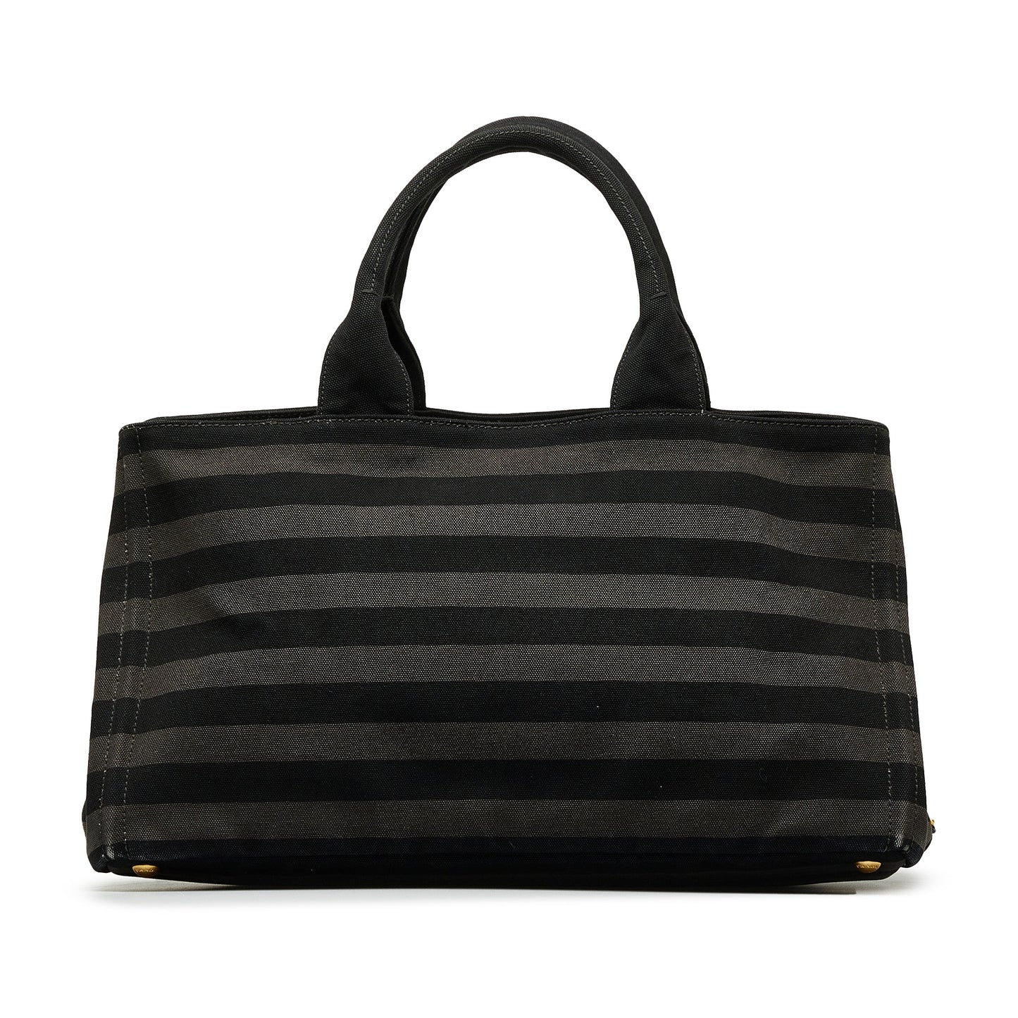 Prada Canapa Righe Tote Black Tote Bag