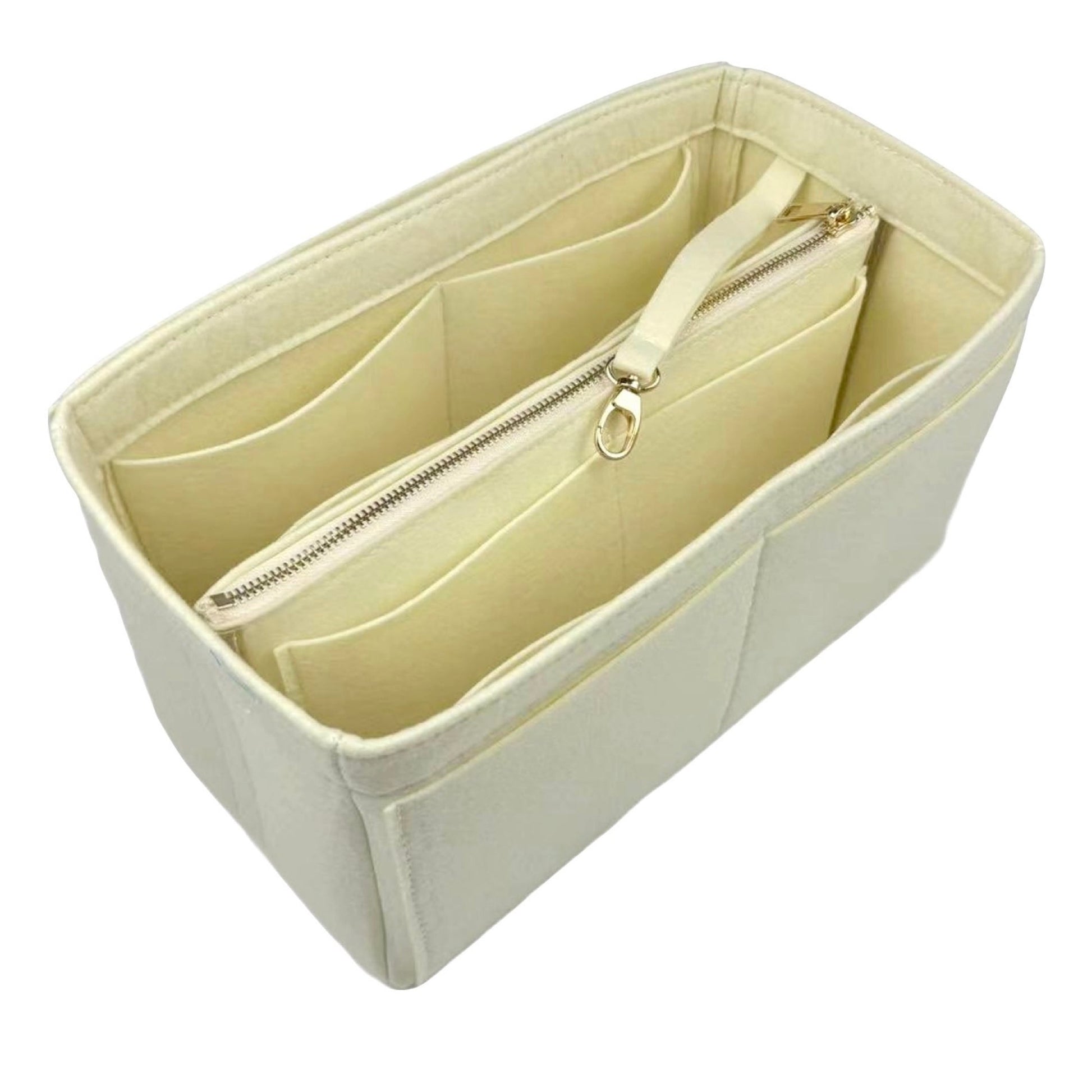 Prada Handbag Organizer for Double Bag , Bag Insert Large Zip Detachable Zip Pou