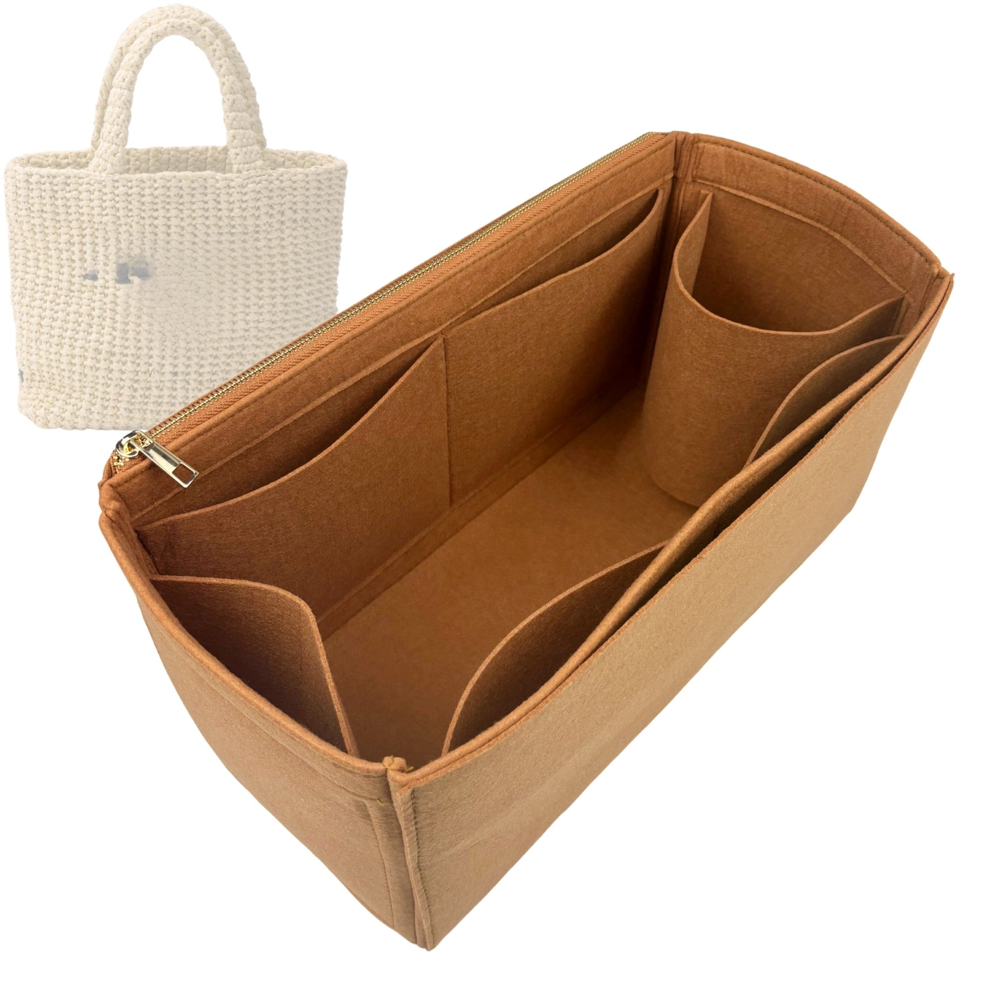 Prada Tote Bag Organizer for Crochet , Bag Insert Zip