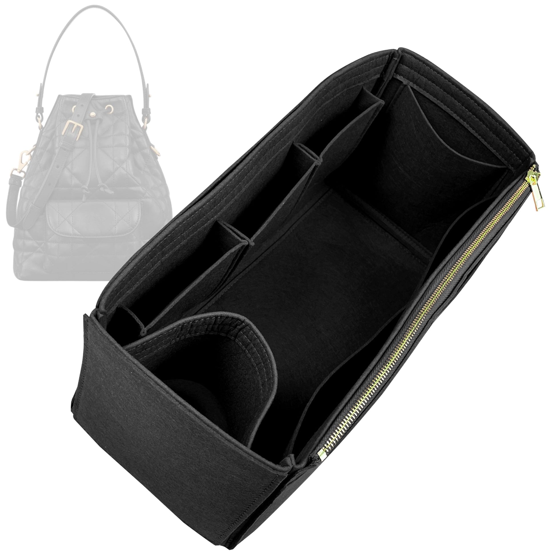 Dior Bag Organizer for Caro , Bag Insert Felt, Mini Bucket Bucket Bag