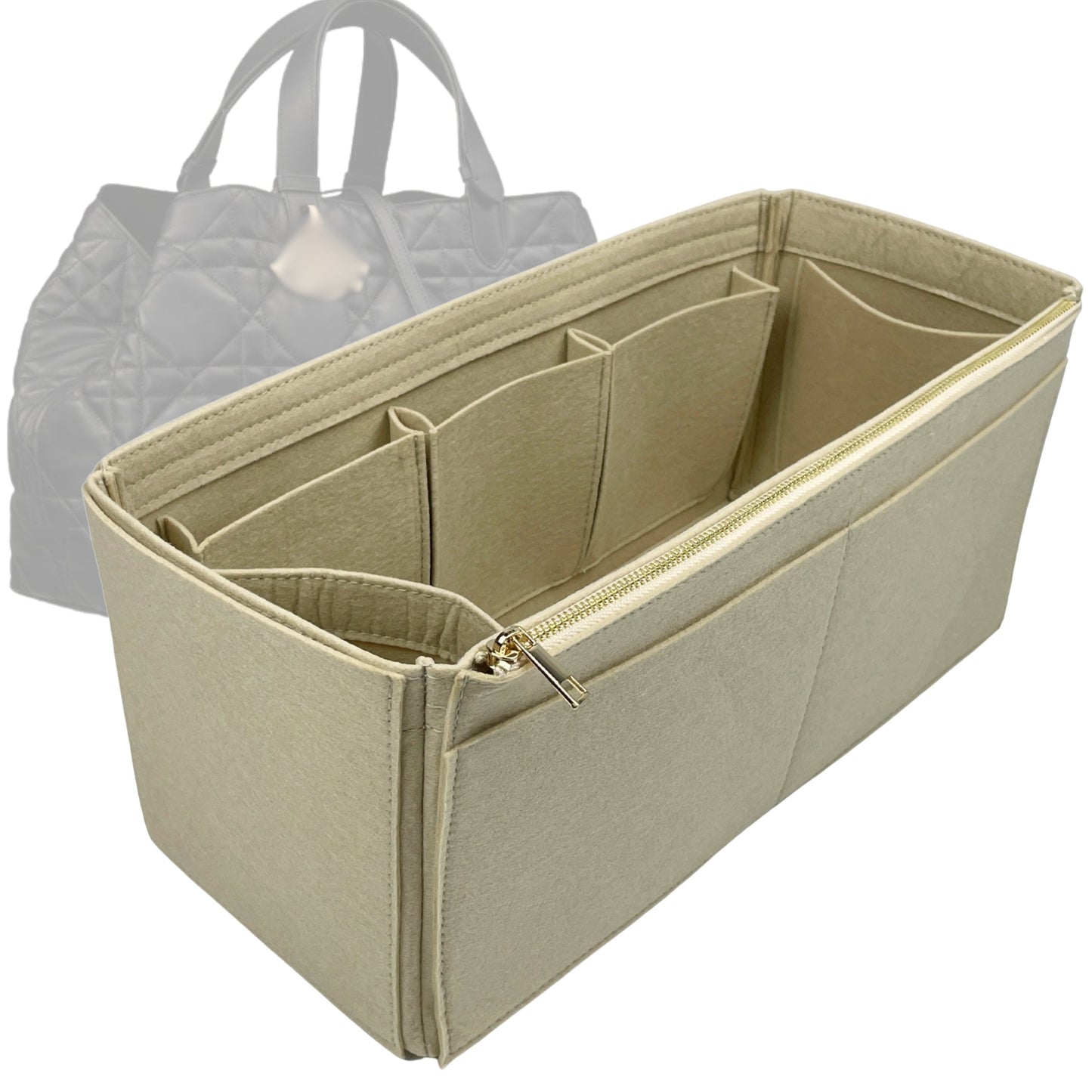 Dior Handbag Organizer for Toujours Bag, Bag Insert Felt, Small