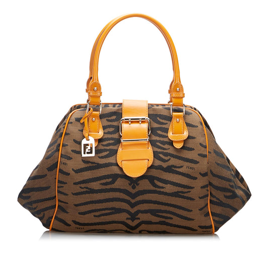 Fendi Animal Print Handbag Shg Fwakg4 Satchel Bag