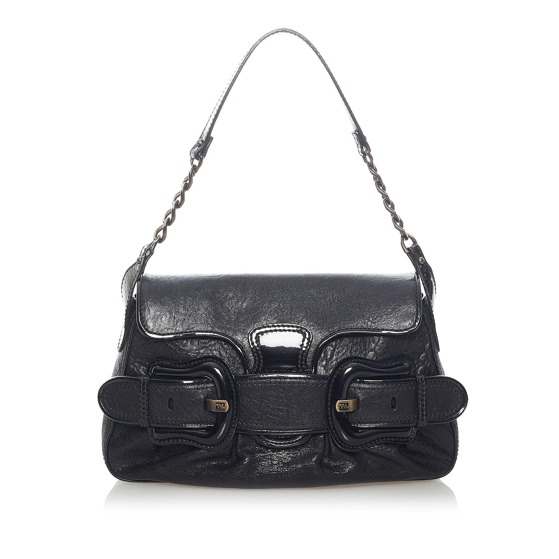 Fendi Bis Shoulder Bag Shg Leather