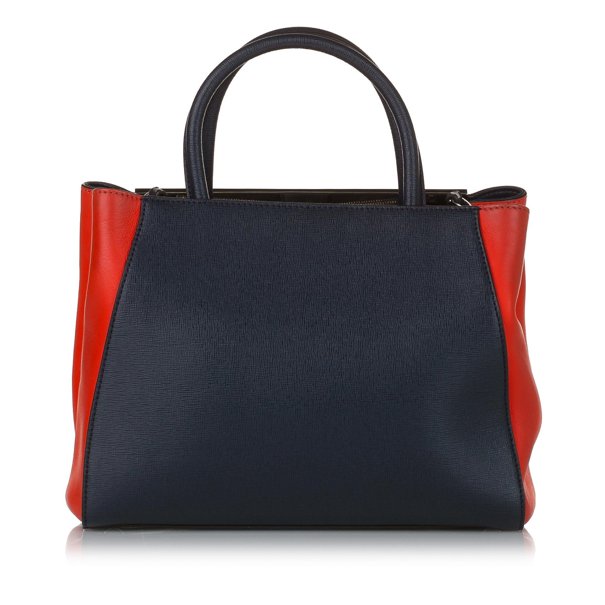 Fendi Bicolor 2Jours Satchel Shg Leather Satchel Bag
