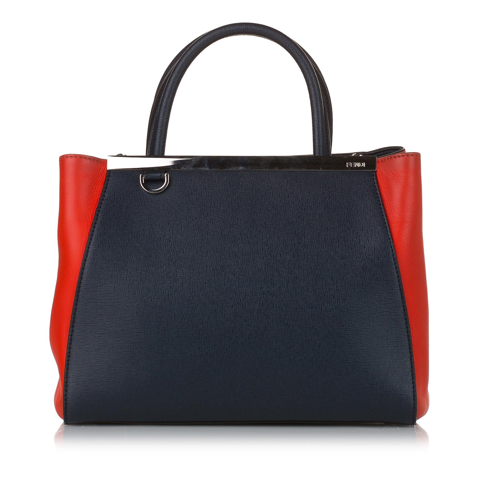 Fendi Bicolor 2Jours Satchel Shg Leather Satchel Bag