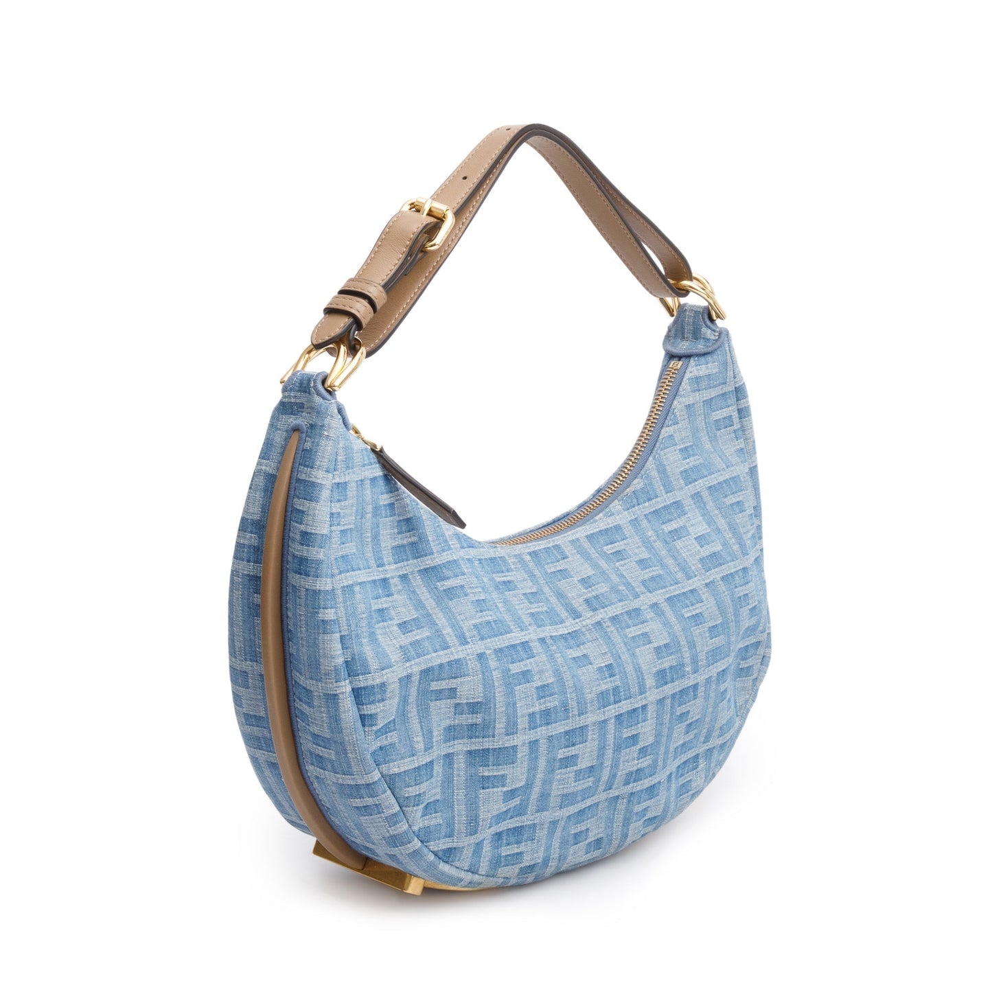 Fendi Ff graphy Bag Denim Blue Travel Bag