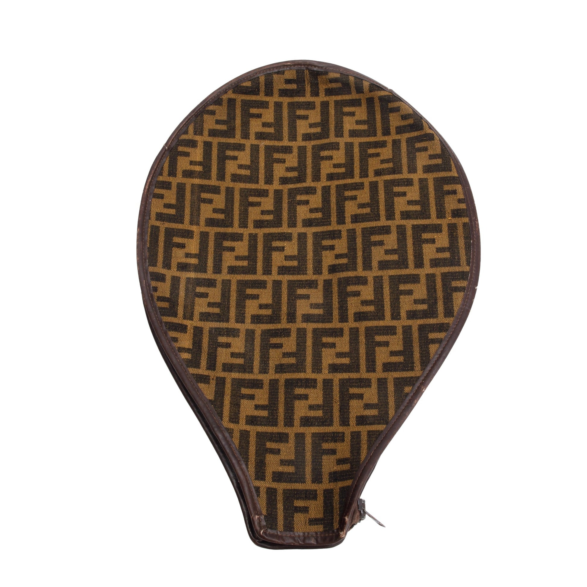 Fendi Ff Zucca Ff Tennis Racket Cover Travel Brown Travel Bag