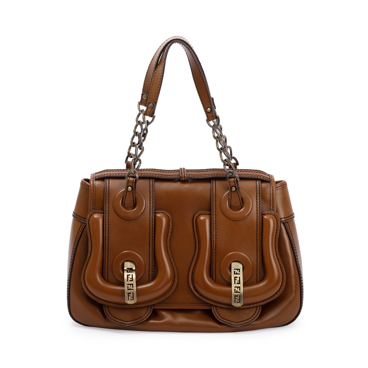 Fendi Fendi Brown Leather B Bag 43562 Travel Bag
