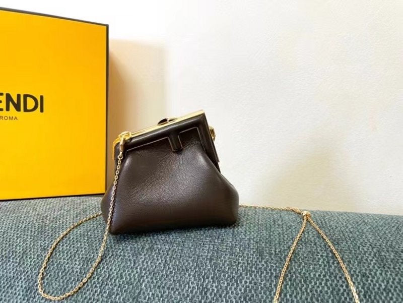Fendi Fendi Brown Leather Bag Bfnd9950 Travel Bag