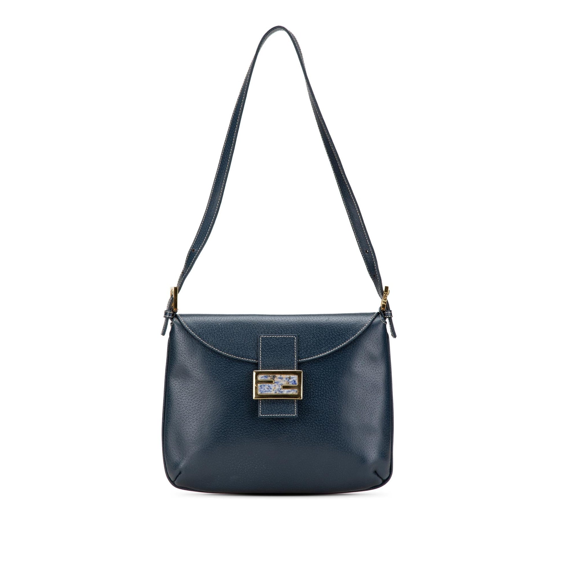 Fendi Calfskin Ff Marble Shoulder Bag Flap Flap Shoulder Bag