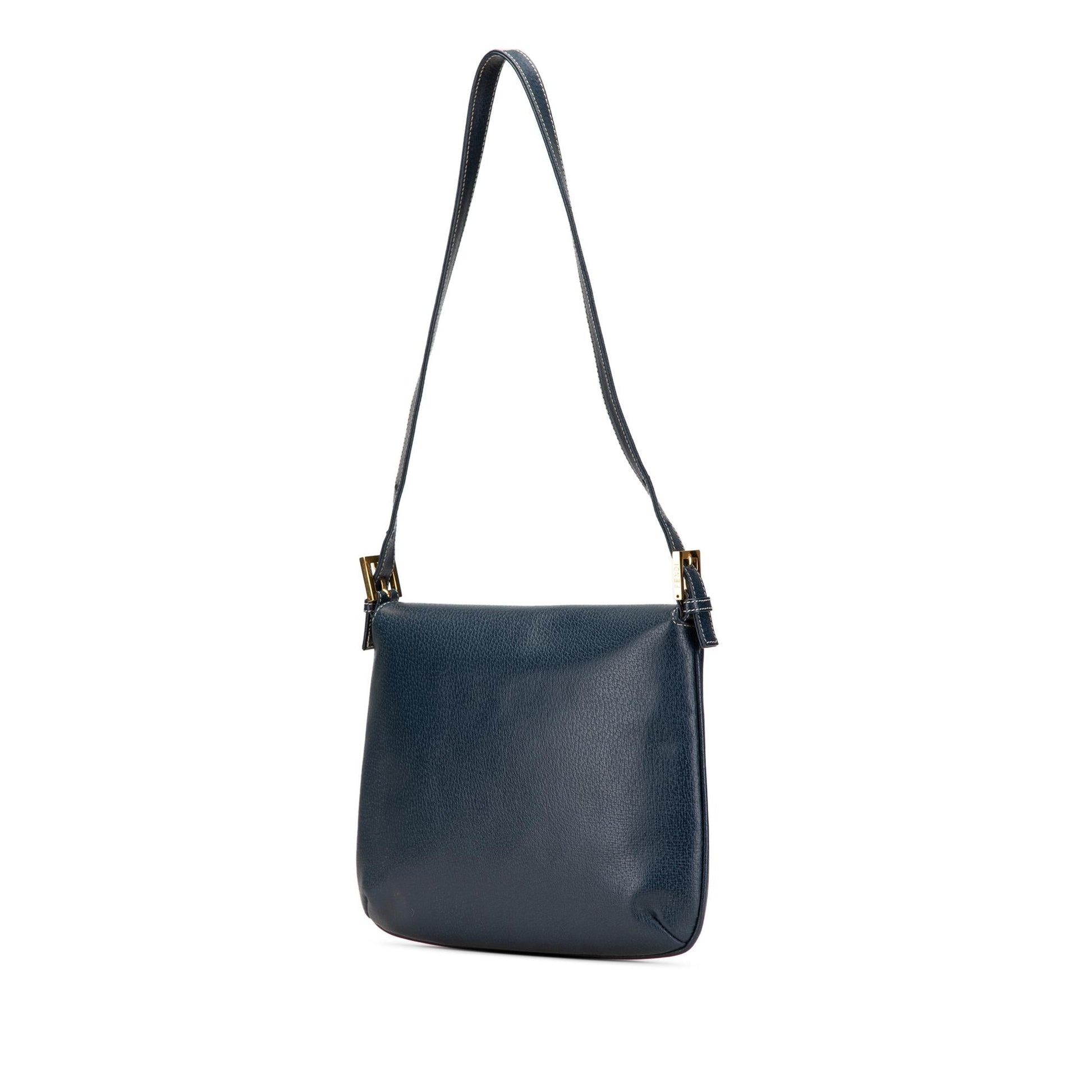 Fendi Calfskin Ff Marble Shoulder Bag Flap