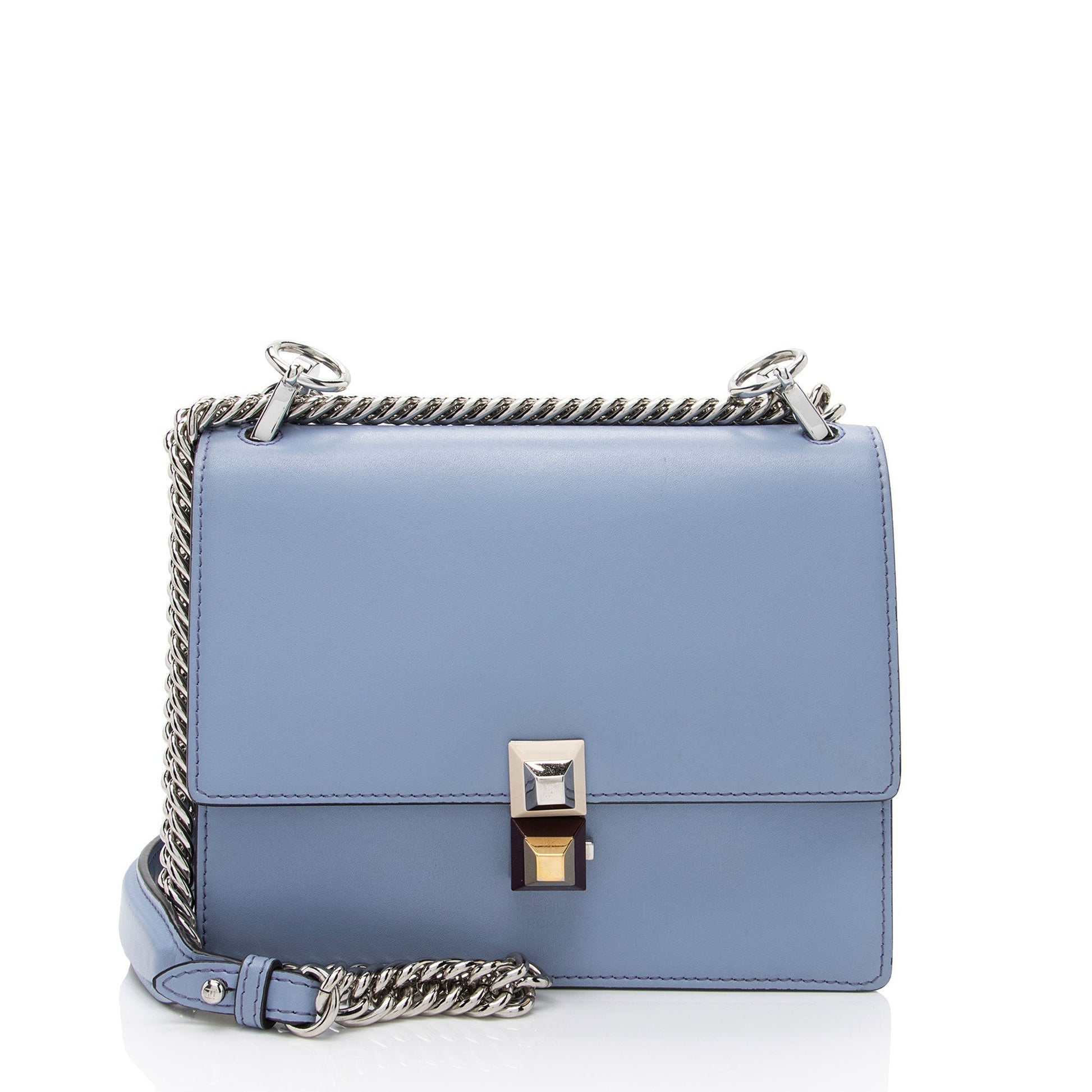 Fendi Calfskin Kan Shoulder Bag Small