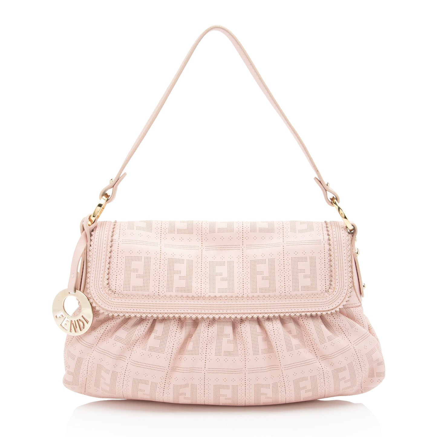 Fendi Perforated Ff Calfskin Chef Bag Small Shoulder Bag