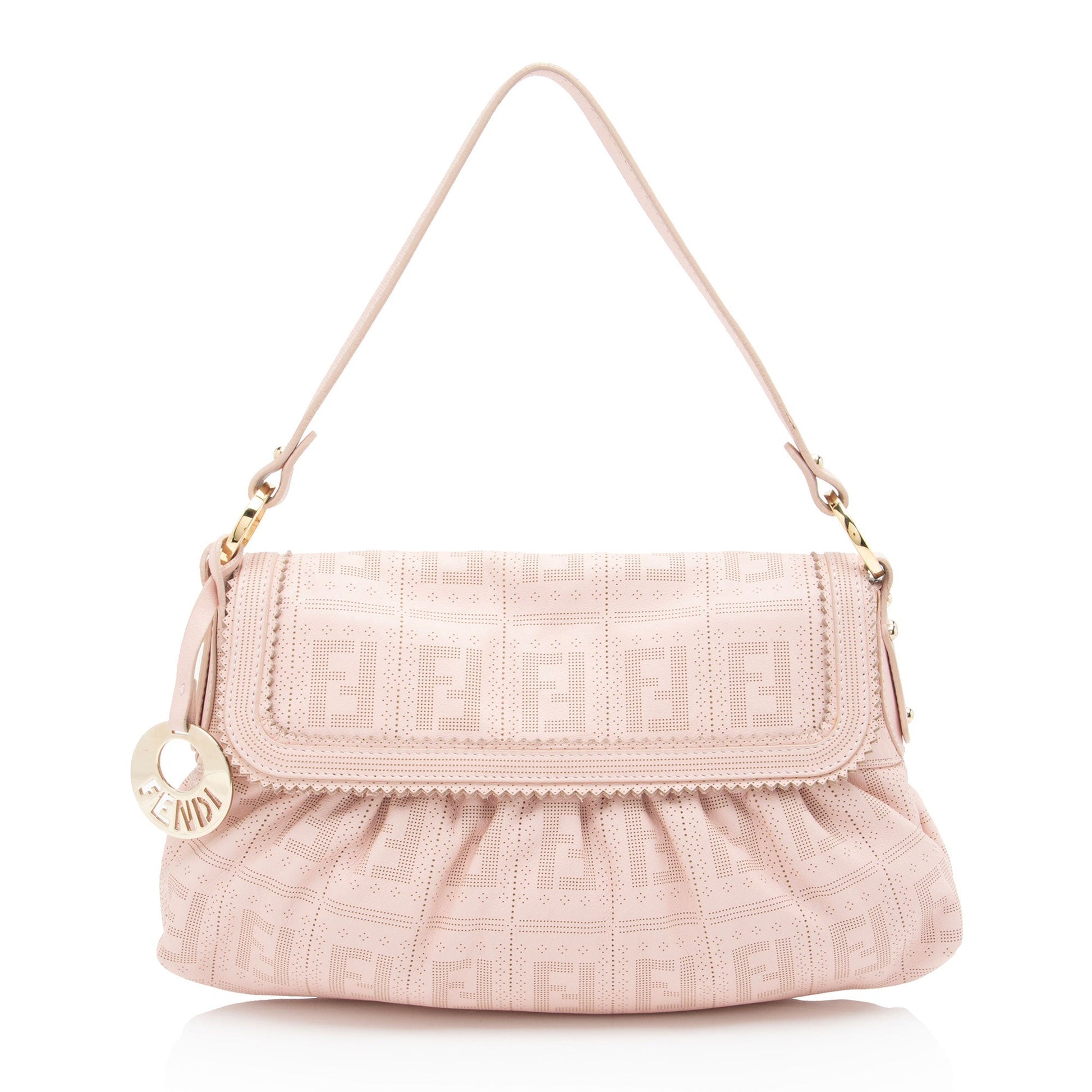 Fendi Perforated Ff Calfskin Chef Bag Small Shoulder Bag