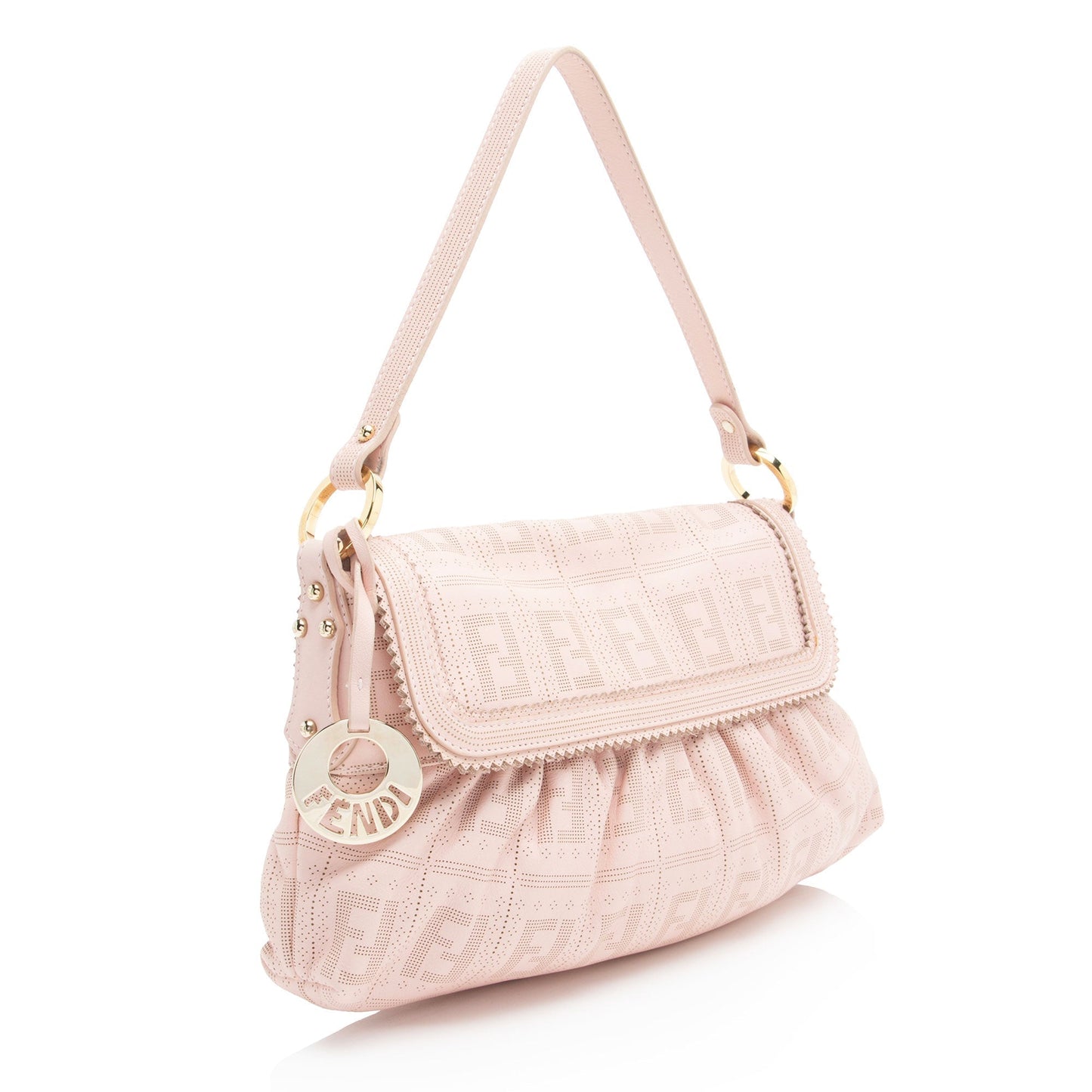 Fendi Perforated Ff Calfskin Chef Bag Small Shoulder Bag